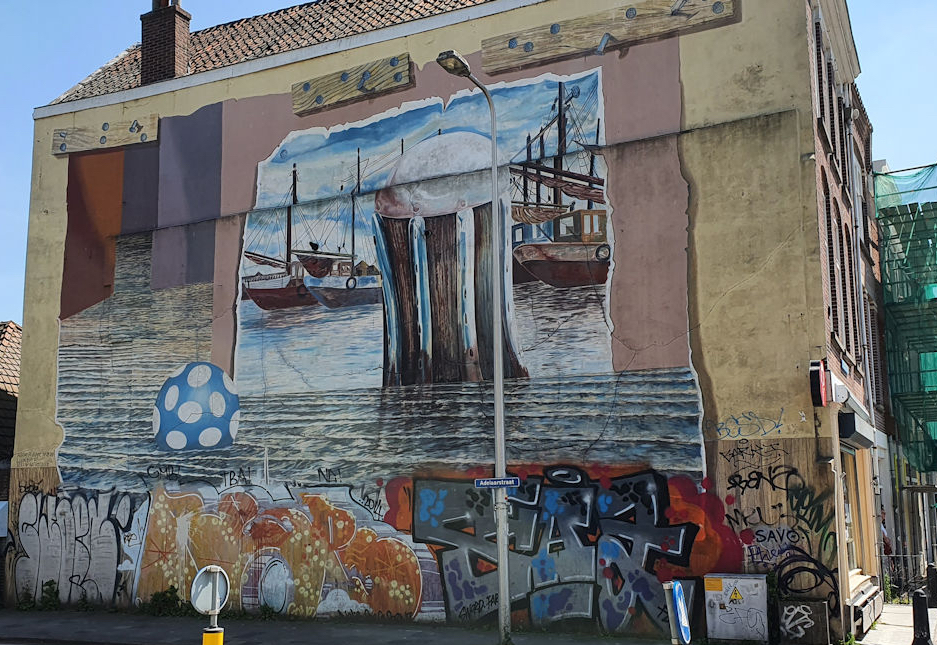 Muurschilderingen op Utrecht Time Machine