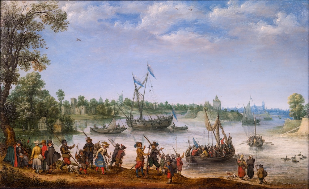 Het vertrek van de Pilgrims uit Delfshaven 1620 A Willaerts