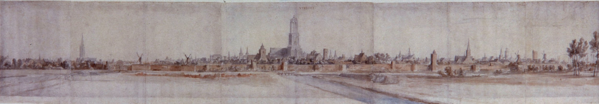 Profiel van Utrecht vanuit het westen AF van der Meulen 1672 NO 205 000 17725 Mobilier national
