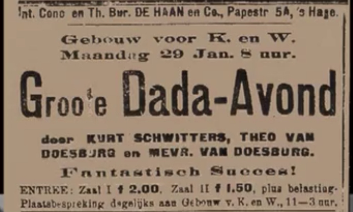 Groote Dada Avond 29 Januari 1923