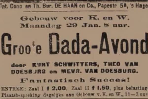 Groote Dada Avond 29 Januari 1923