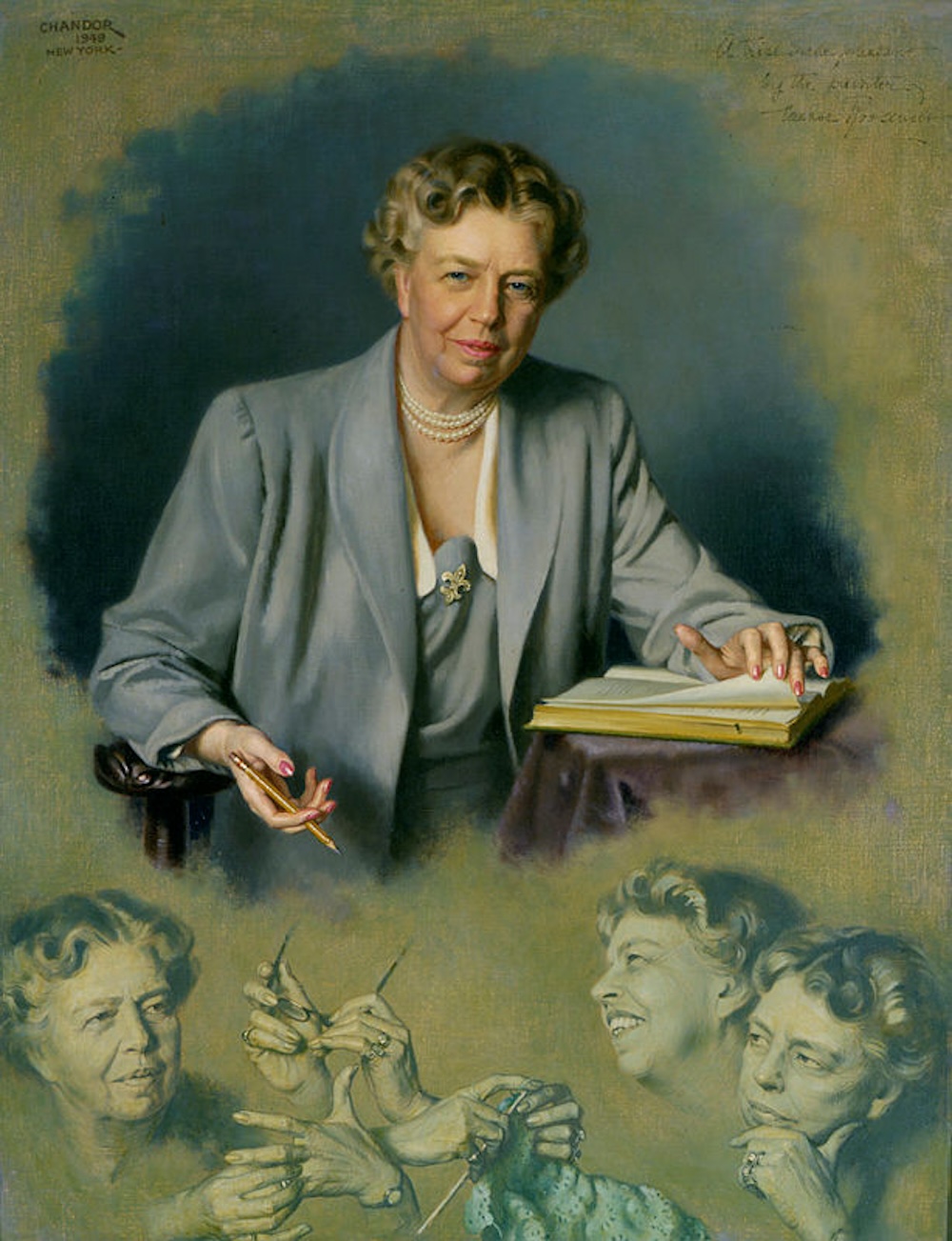 Eleanor Roosevelt Douglas Chandor 1949 White House Association