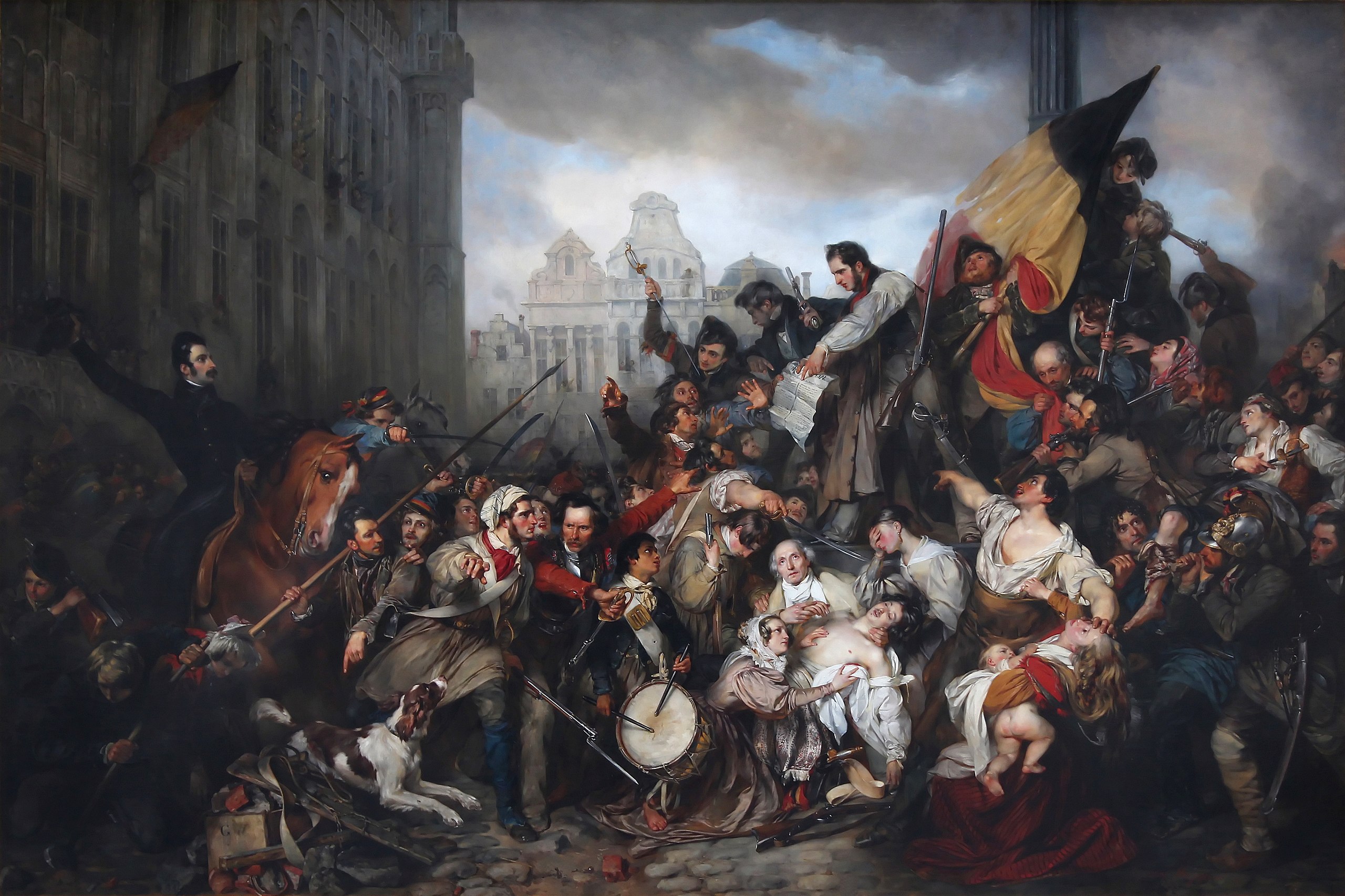 Gustave Wappers pisode des journes de septembre 1830 sur la place de l Htel de Ville de Bruxelles