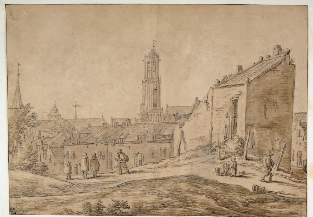 Herman Saftleven Stadsgezicht op de Domtoren 1670 HUA