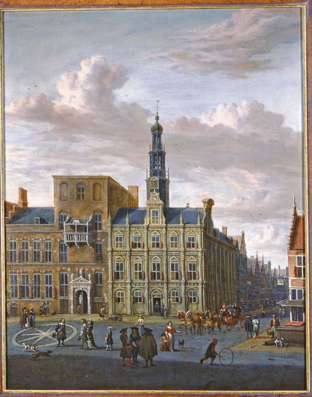 Stadhuisbrug en stadhuis Utrecht Jan van der Heyden 1700 Het Utrechts Archief