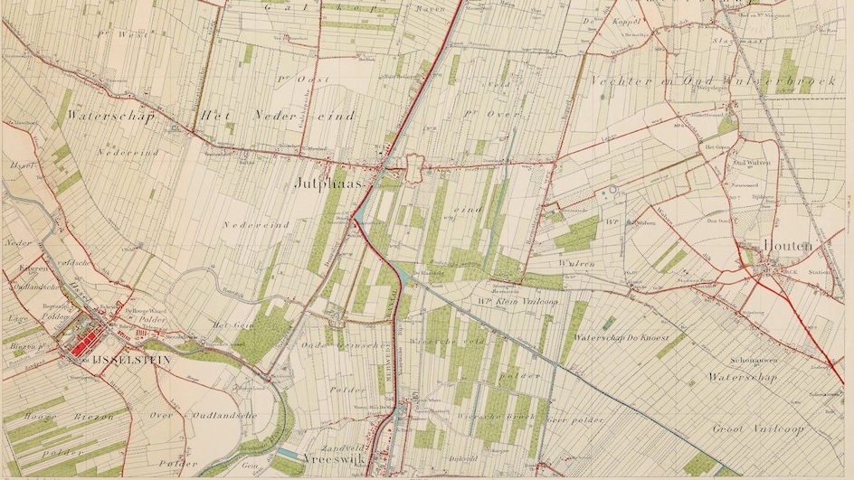 Kaart Vaartsche Rijn 1920
