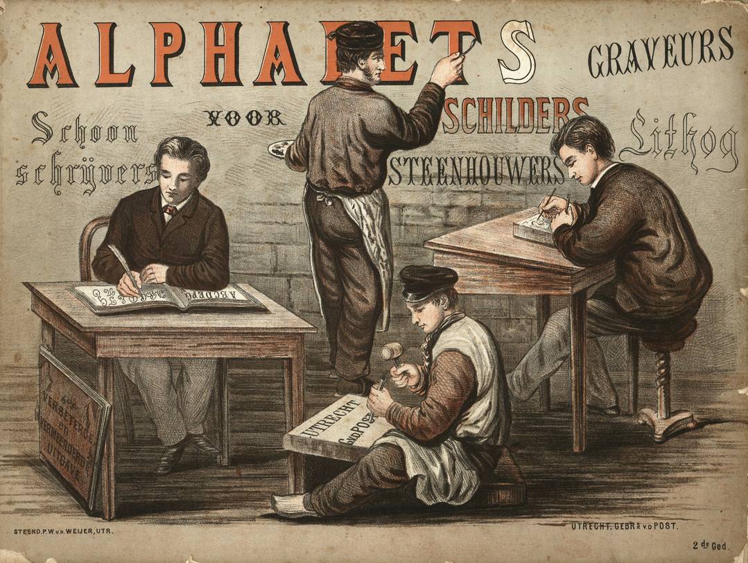 Graveurs Utrecht uitgave over kalligrafie
