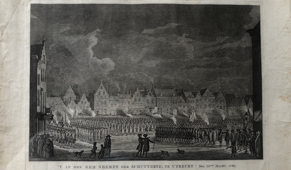 t in den eed nemen der schutterye Utrecht 20 maart 1786