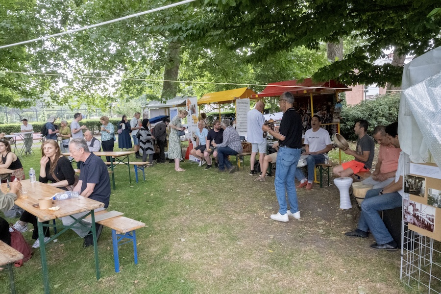 pauze in het park met lekker soep 