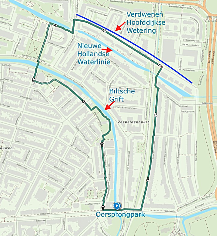 Kaart van de route