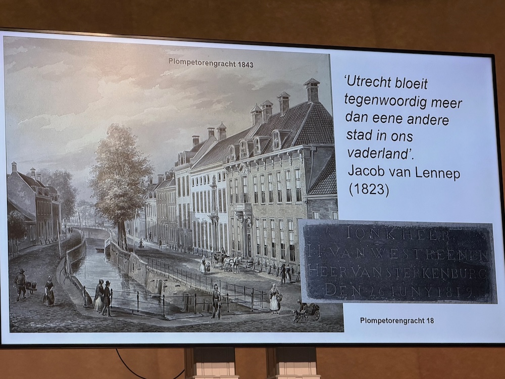 Bettina van Santen toonde de Plompetorengracht met de uitspraak van Van Lennep